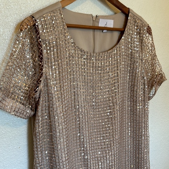 J.O.A. Women Dresses Mini, tunic style with small sequin squares size M - Picture 3 of 8